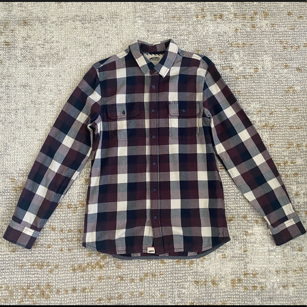 EUC Men’s Vans Long Sleeve Button-Up Shirt, Sz M